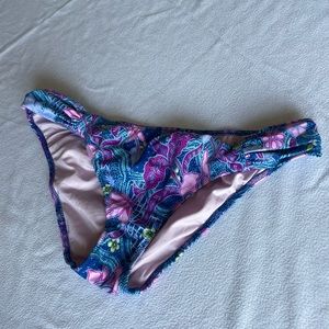 Victoria Secret blue/purple floral paisley swim bottoms